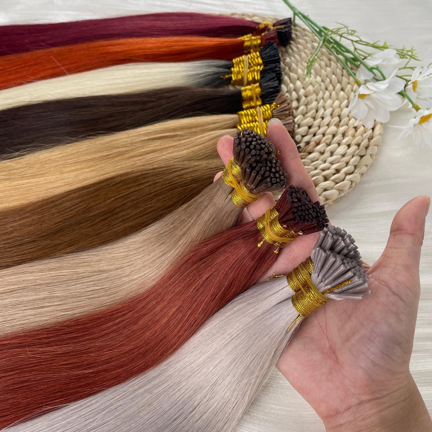 Cabello Natural I-TIP (Encapsulado) 22 Pulgadas 100/50 Gramos Neto