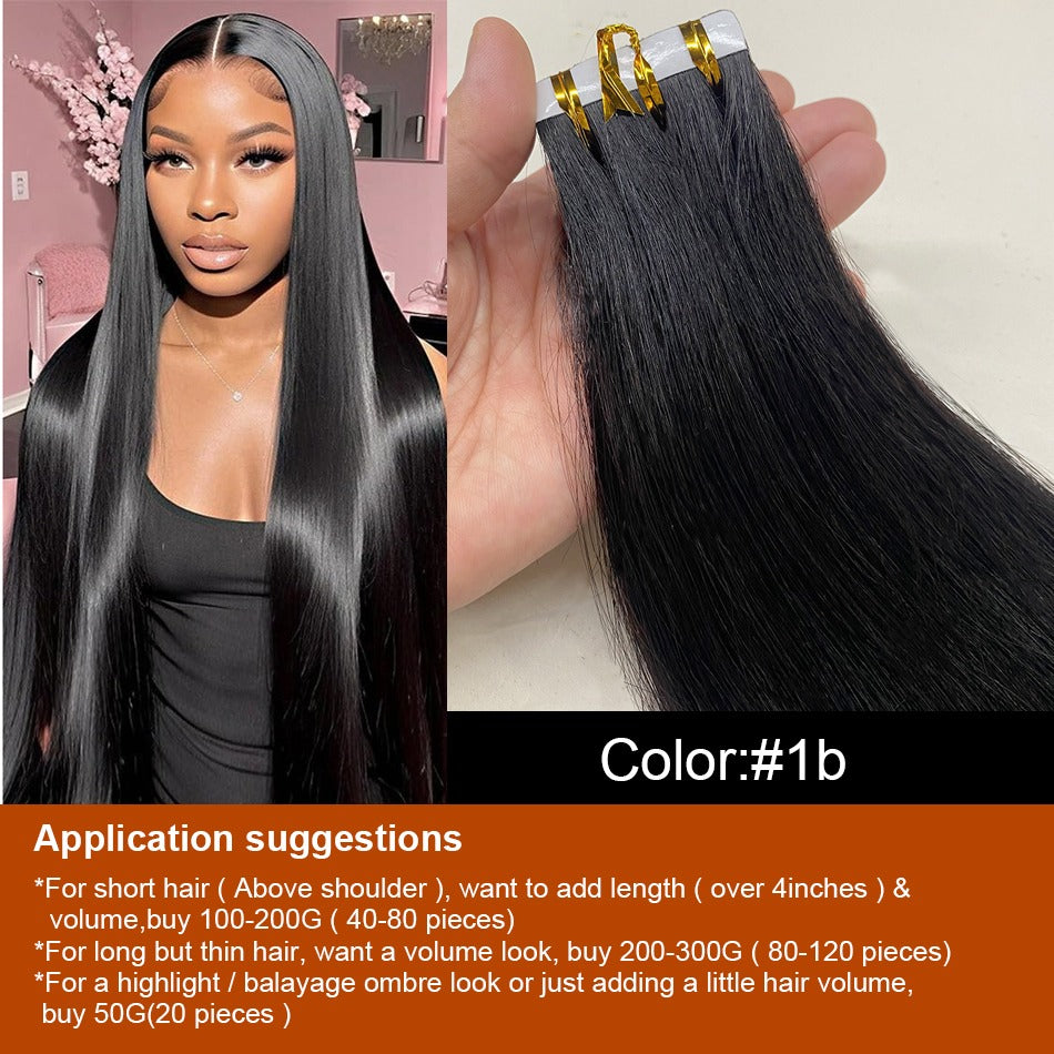 Cabello Natural 22 Pulgadas 100 Gramos Neto TAPE