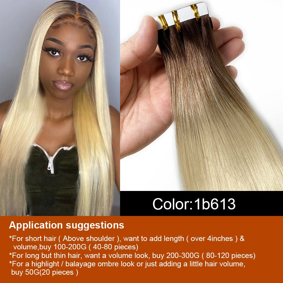 Cabello Natural 22 Pulgadas 100 Gramos Neto TAPE
