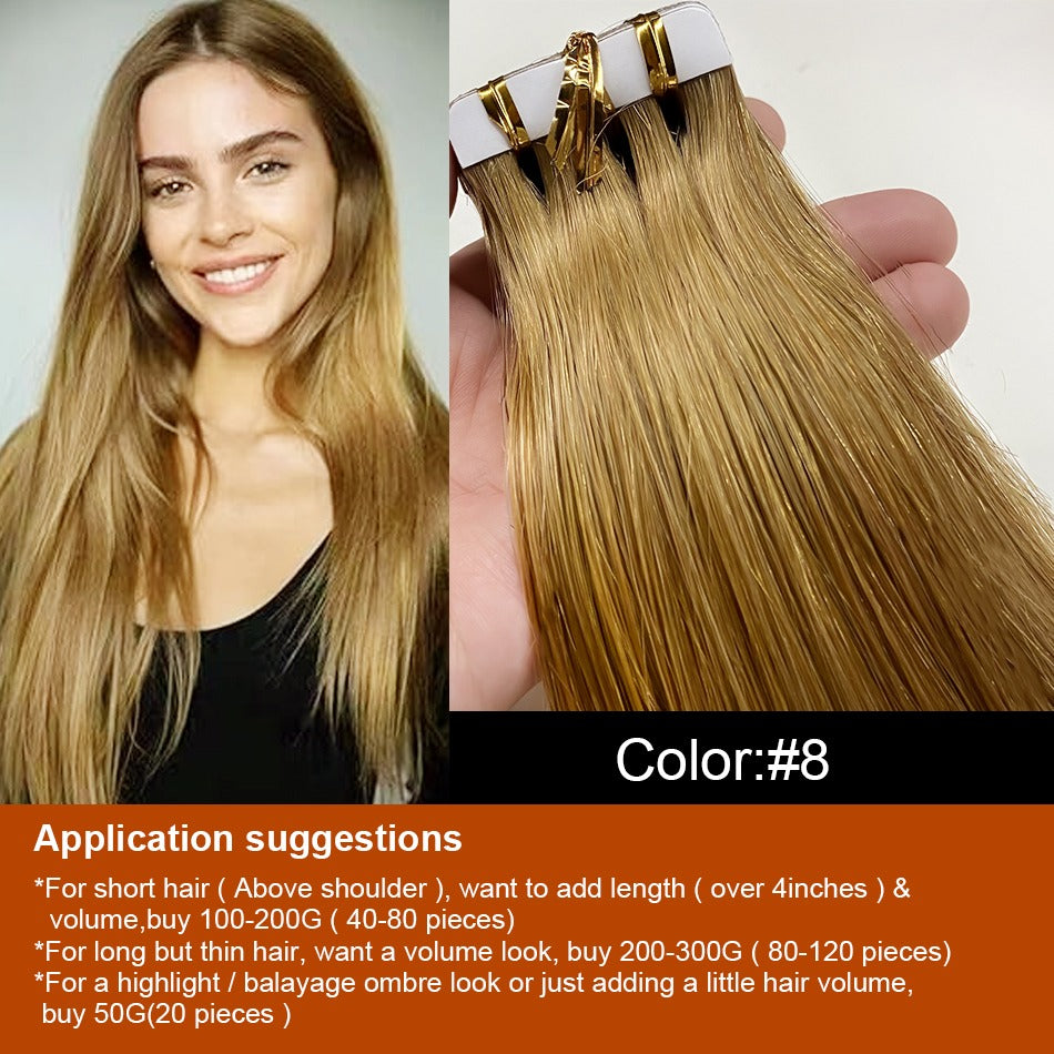 Cabello Natural 22 Pulgadas 100 Gramos Neto TAPE