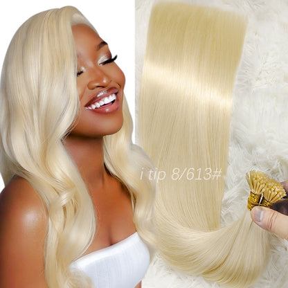 Cabello Natural I-TIP (Encapsulado) 22 Pulgadas 100/50 Gramos Neto