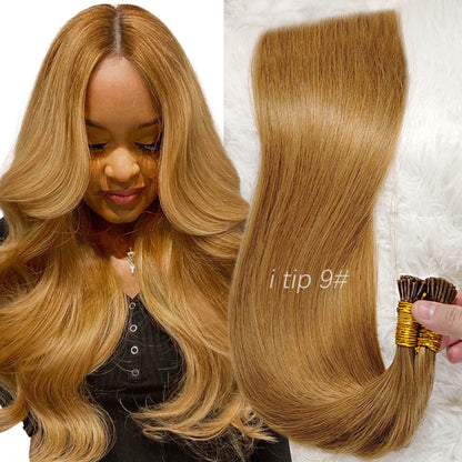 Cabello Natural I-TIP (Encapsulado) 22 Pulgadas 100/50 Gramos Neto