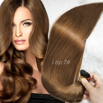 Cabello Natural I-TIP (Encapsulado) 22 Pulgadas 100/50 Gramos Neto