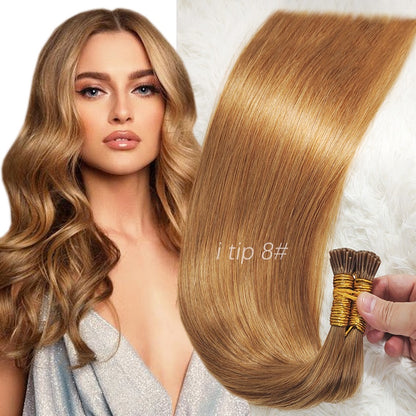 Cabello Natural I-TIP (Encapsulado) 22 Pulgadas 100/50 Gramos Neto