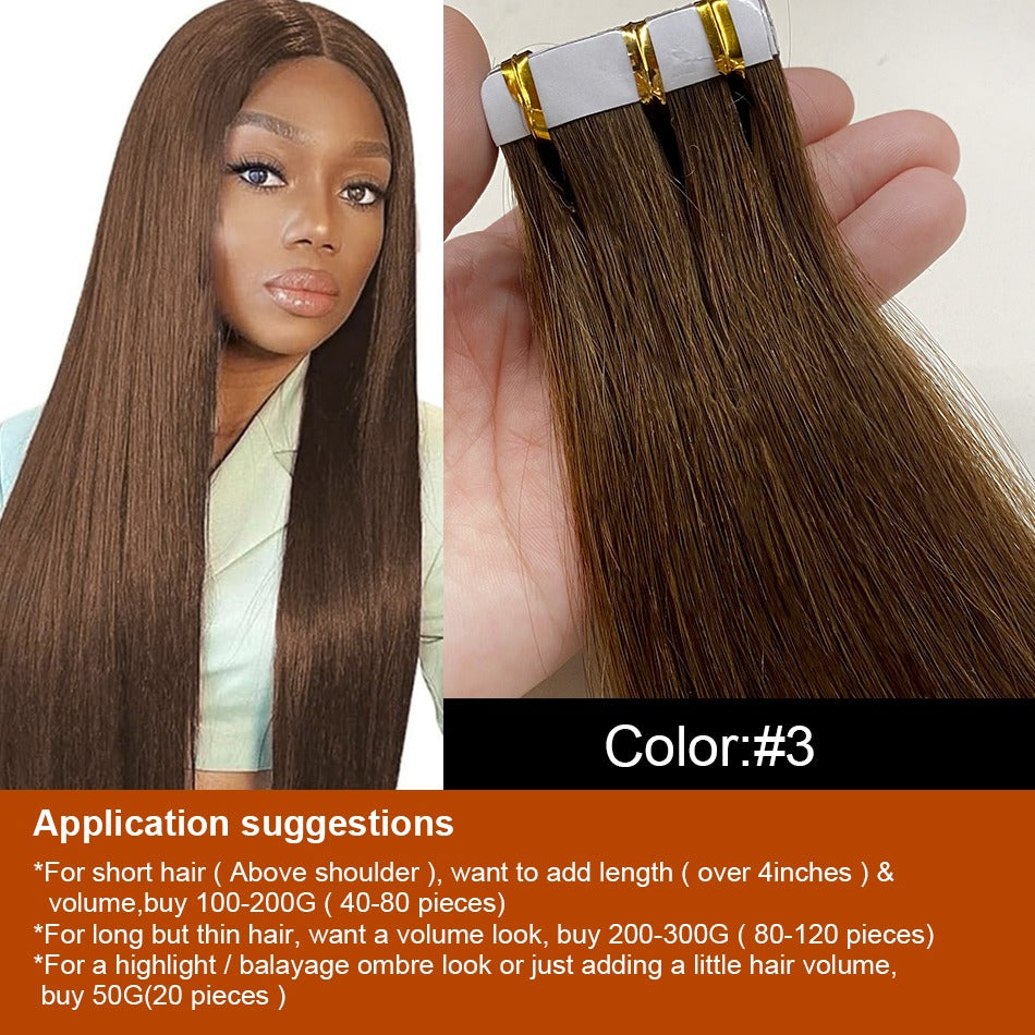 Cabello Natural 22 Pulgadas 100 Gramos Neto TAPE