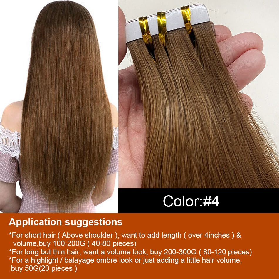 Cabello Natural 22 Pulgadas 100 Gramos Neto TAPE