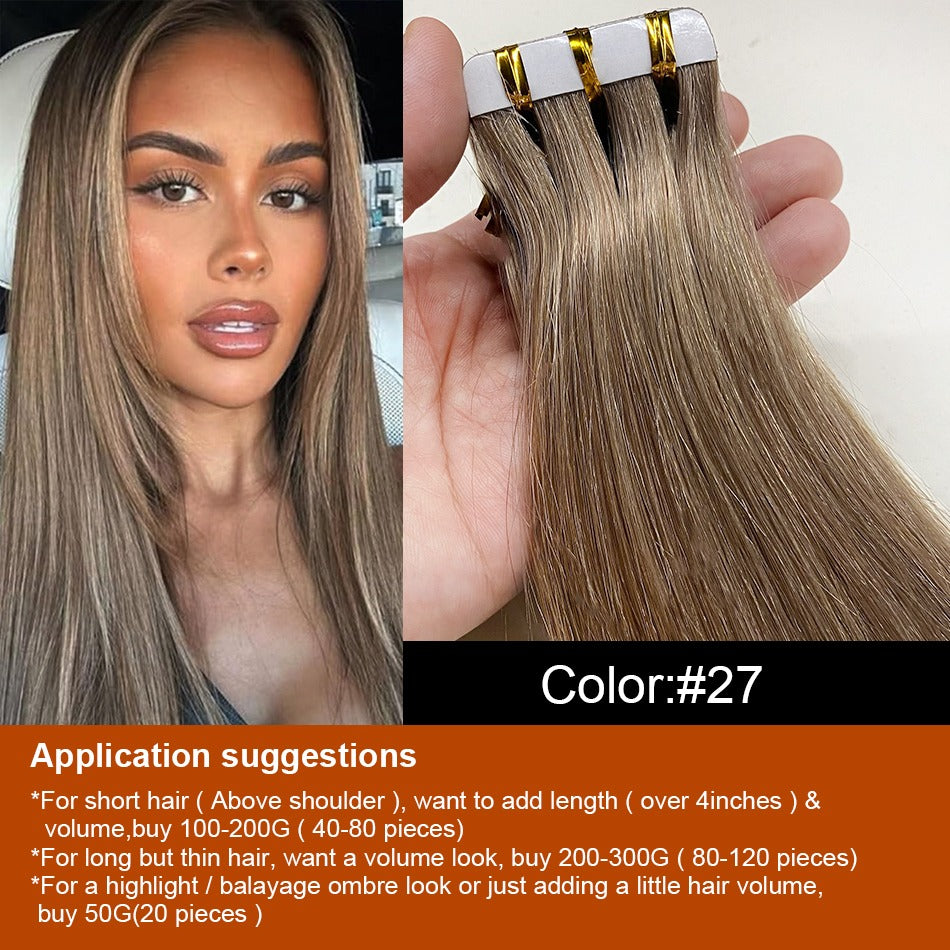 Cabello Natural 22 Pulgadas 100 Gramos Neto TAPE