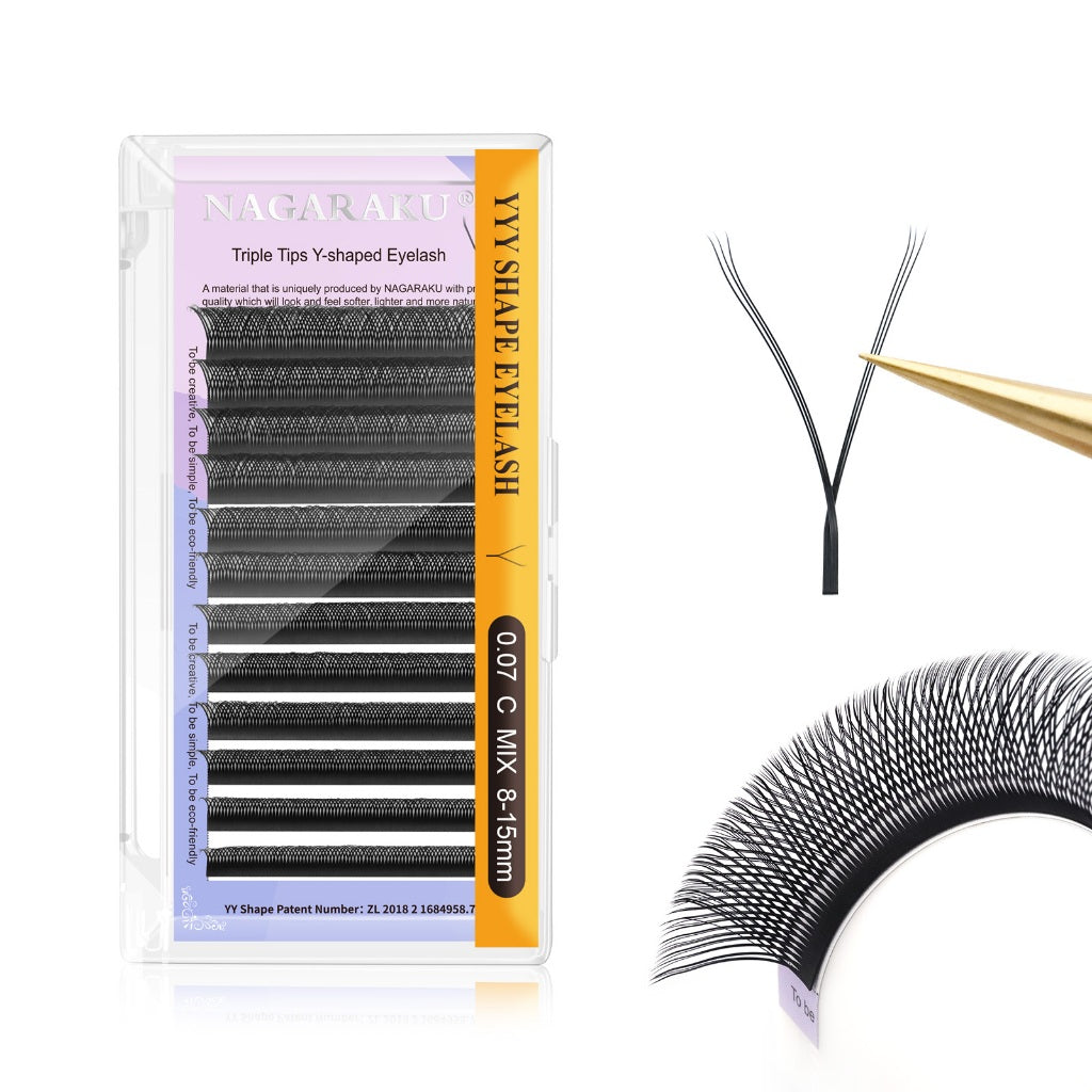 NAGARAKU Triple Tips YY 0.07 D MIX 8-15mm #001