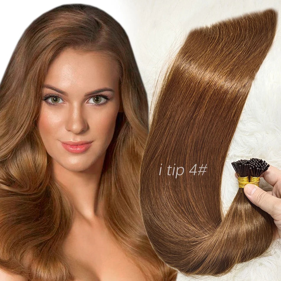 Cabello Natural I-TIP (Encapsulado) 22 Pulgadas 100/50 Gramos Neto